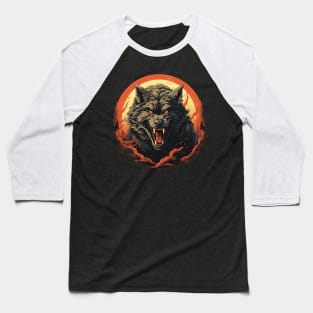 Full Moon Werewolf Baseball T-Shirt